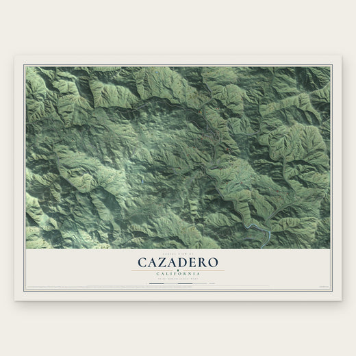 Cazadero, California map print, the full design