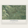 Centerville, Shasta County, California map print, the full design