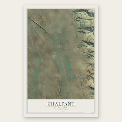 Chalfant, California map print, the full design