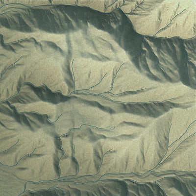 Close-up of the map of Chalfant, California print showing street and building detail