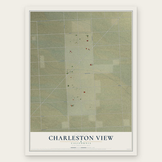 Charleston View, California map print, the full design