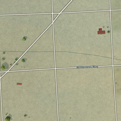 Close-up of the map of Charleston View, California print showing street and building detail