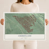 Map of Cherryland, California, 12 x 18 inch unframed archival matte print