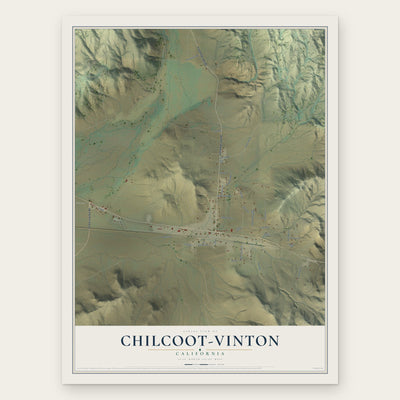 Chilcoot-Vinton, California map print, the full design