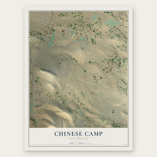 Chinese Camp, California map print, the full design