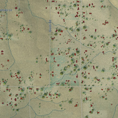 Close-up of the map of Clay, California print showing street and building detail