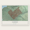 Clinton, California map print, the full design