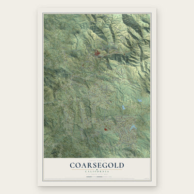 Coarsegold, California map print, the full design