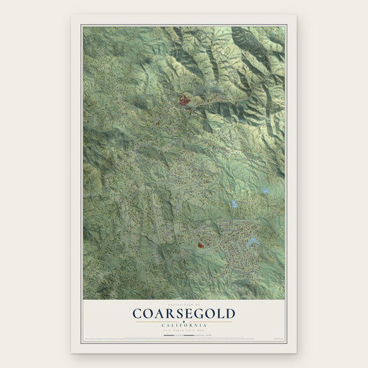 Coarsegold, California map print, the full design