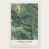Coffee Creek, California map print, the full design