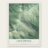 Cold Springs, Tuolumne County, California map print, the full design