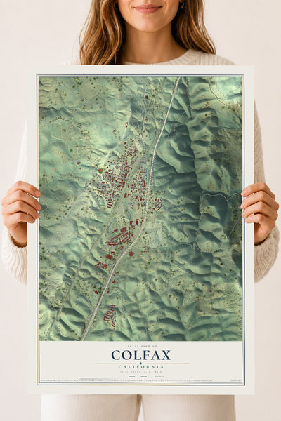 Map of Colfax, California, 18 x 24 inch unframed archival matte print