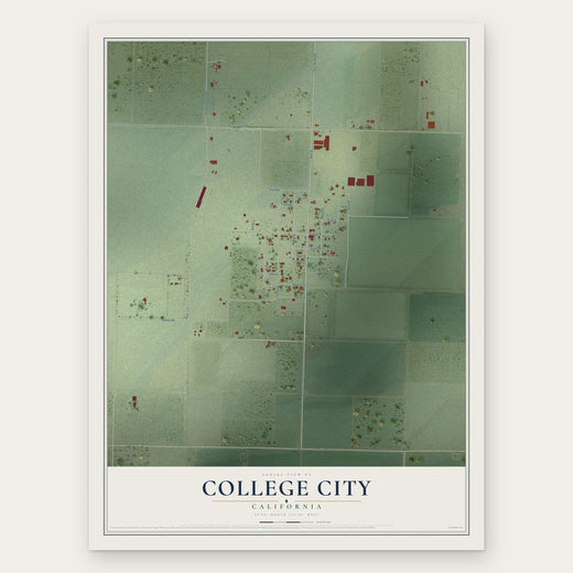 College City, California map print, the full design