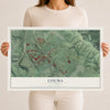 Map of Colma, California, 12 x 18 inch unframed archival matte print
