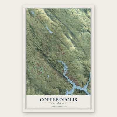 Copperopolis, California map print, the full design