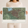 Map of Corona, California, 12 x 18 inch unframed archival matte print
