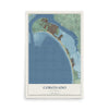 Map of Coronado, California, 12 x 18 inch unframed archival matte print