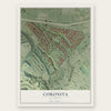 Coronita, California map print, the full design