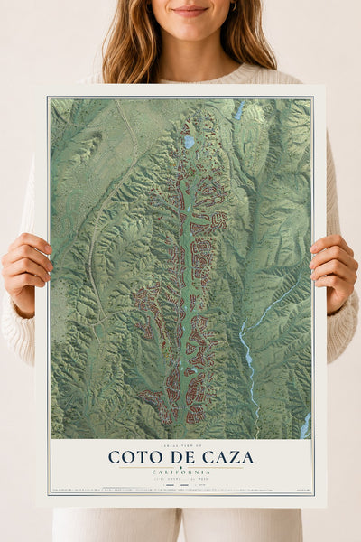 Map of Coto de Caza, California, 18 x 24 inch unframed archival matte print