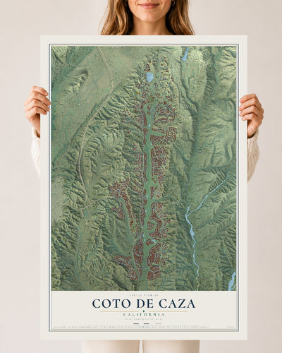 Map of Coto de Caza, California, 24 x 36 inch unframed archival matte print