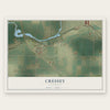 Cressey, California map print, the full design