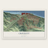 Crockett, California map print, the full design