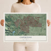 Map of Cupertino, California, 12 x 18 inch unframed archival matte print