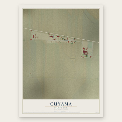 Cuyama, California map print, the full design