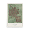 Map of Cypress, California, 12 x 18 inch unframed archival matte print