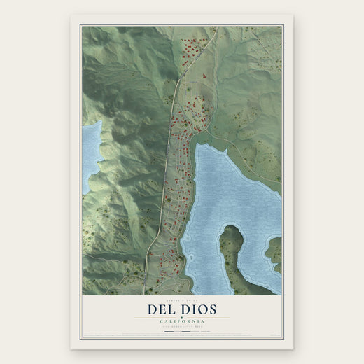 Del Dios, California map print, the full design