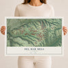 Map of Del Mar Mesa, California, 12 x 18 inch unframed archival matte print