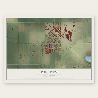 Del Rey, California map print, the full design