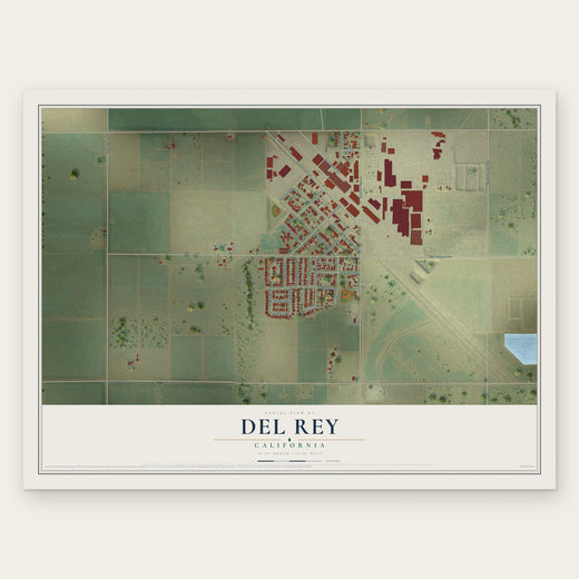 Del Rey, California map print, the full design