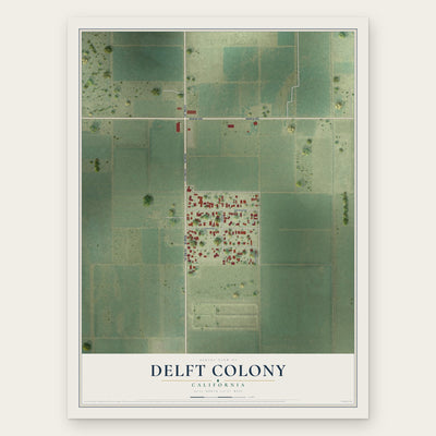 Delft Colony, California map print, the full design