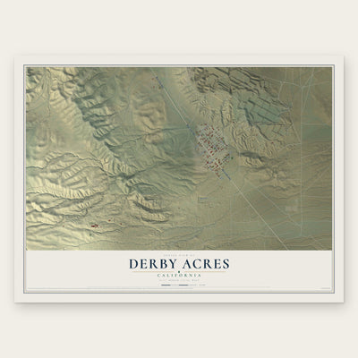 Derby Acres, California map print, the full design