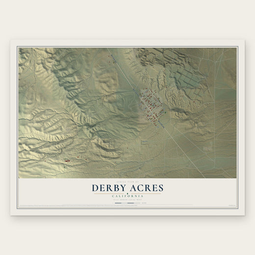Derby Acres, California map print, the full design