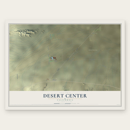 Desert Center, California map print, the full design