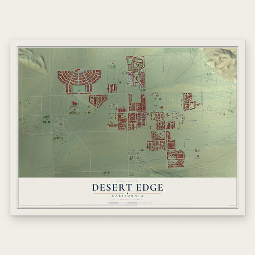Desert Edge, California map print, the full design