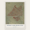 Desert View Highlands, California map print, the full design