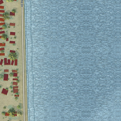 Close-up of the map of Di Giorgio, California print showing street and building detail