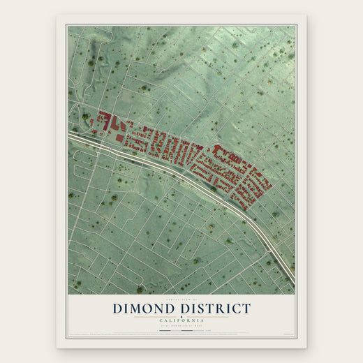 Dimond District, California map print, the full design