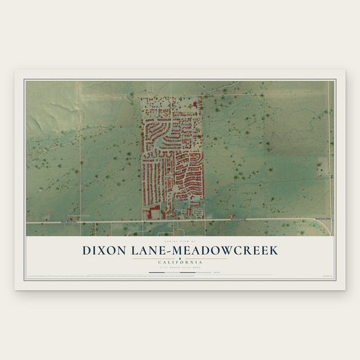 Dixon Lane-MeadowCreek, California map print, the full design