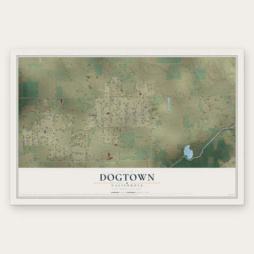 Dogtown, California map print, the full design