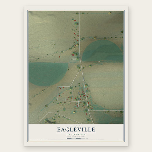 Eagleville, California map print, the full design