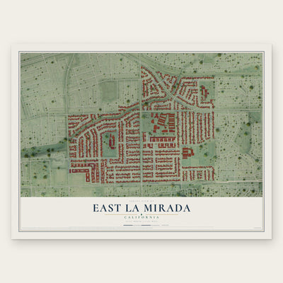 East La Mirada, California map print, the full design