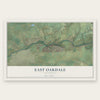 East Oakdale, California map print, the full design