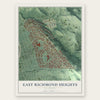 East Richmond Heights, California map print, the full design