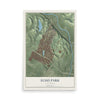 Map of Echo Park, California, 12 x 18 inch unframed archival matte print