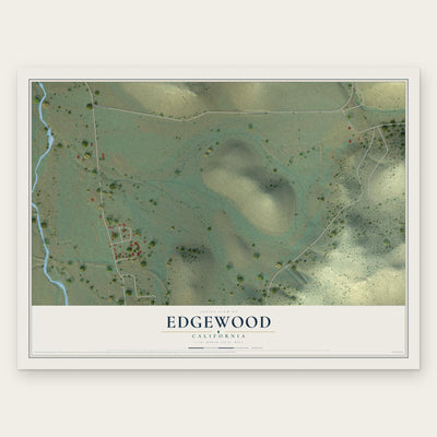 Edgewood, California map print, the full design