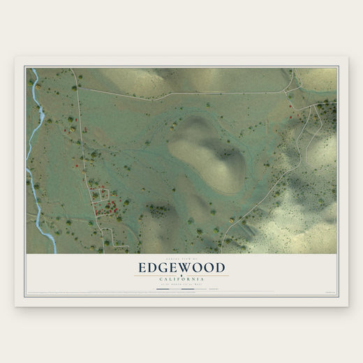 Edgewood, California map print, the full design